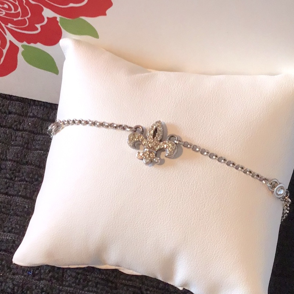 ❤️Brighton Anklet - Crystal Fleur de Lis (retired)